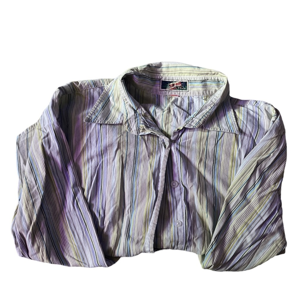 Vintage flannel striped button up La cabaña brand!
